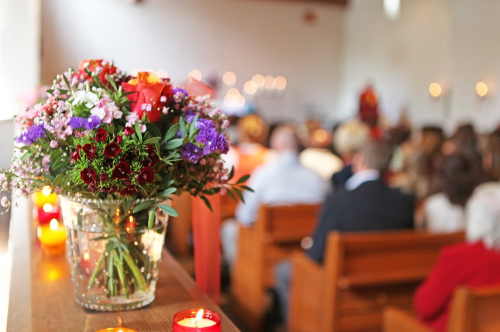 Flowers In A Church