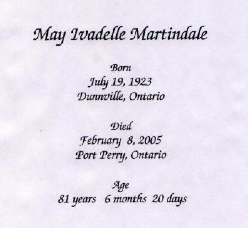 May Ivadelle Martindale